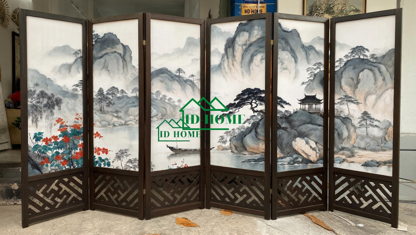 binh phong go phong thuy